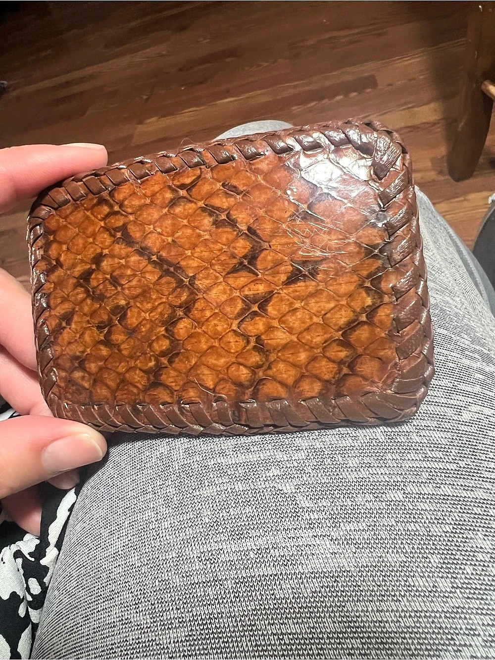 Brown Woven Belt Buckle